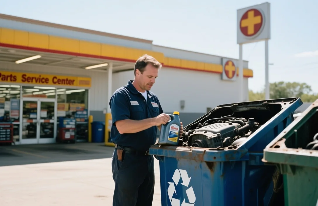 Auto Parts Stores and Service Center Recycling Programs - how to dispose of used motor oil