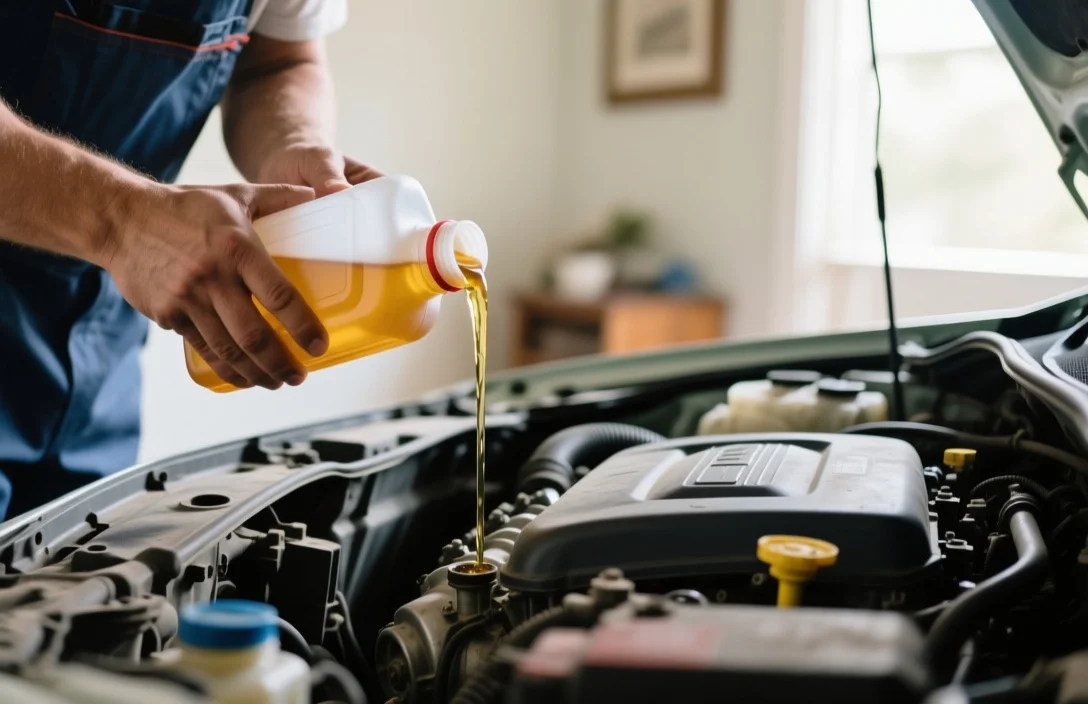 how to change engine oil at home