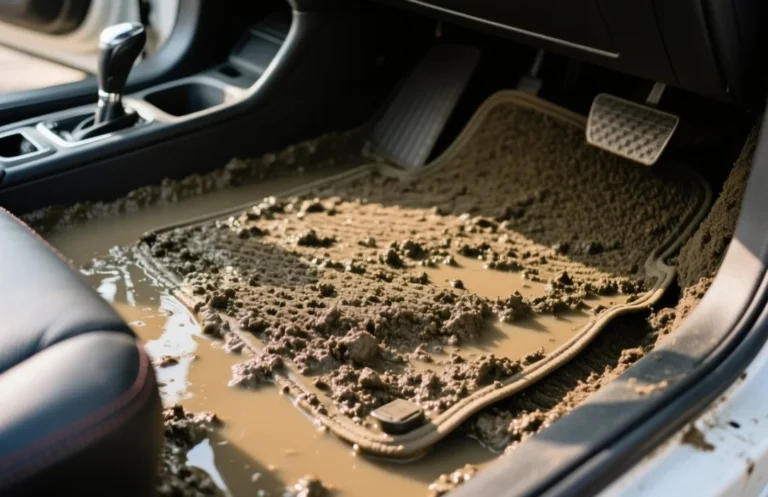 how to clean muddy car mats
