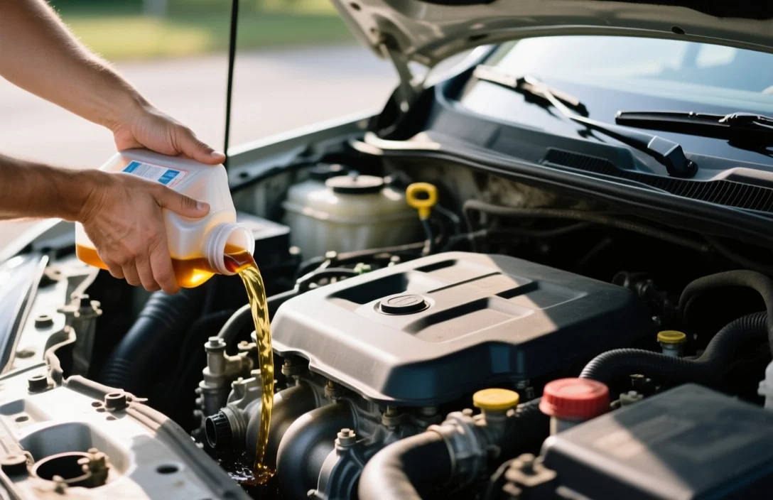 how to drain engine oil safely