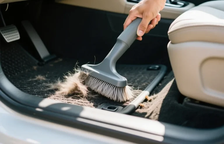how to remove pet hair from car floor mats