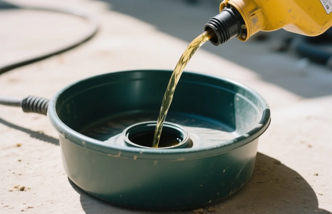 how to use an electric oil drain pan