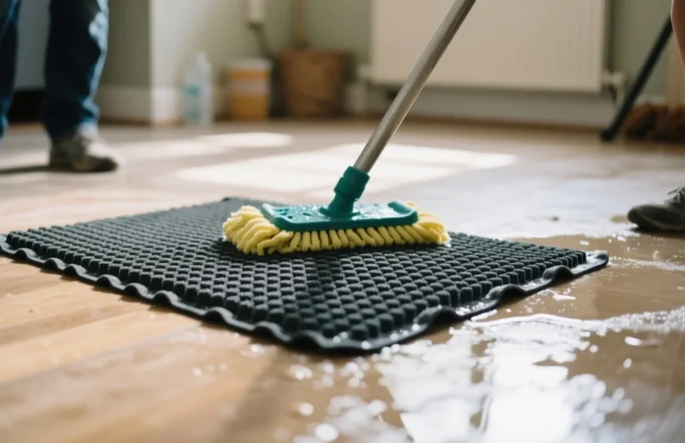 how to wash rubber floor mats