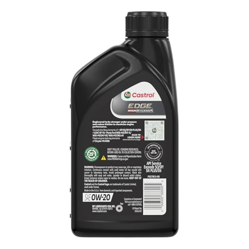 Castrol EDGE 0W-20 Advanced Full Synthetic Motor Oil