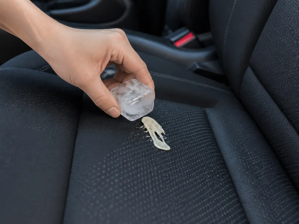 Hardening Gum With Ice - how to remove chewing gum from car seat