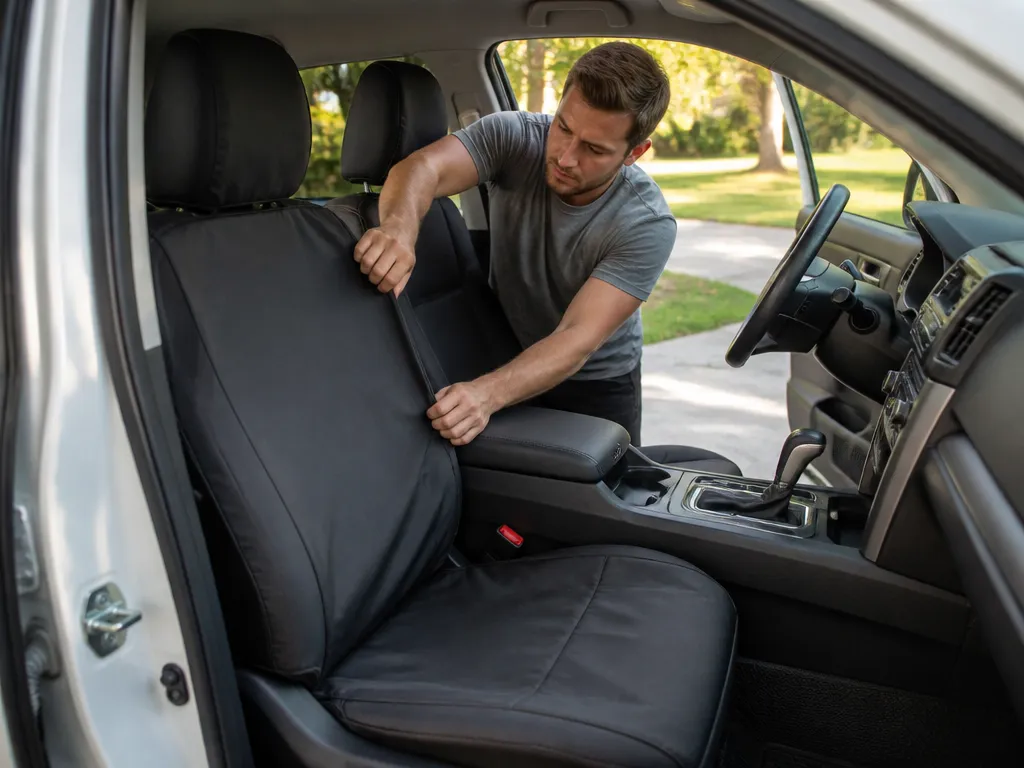 How To Install Seat Covers: Front Seats - how to install seat covers