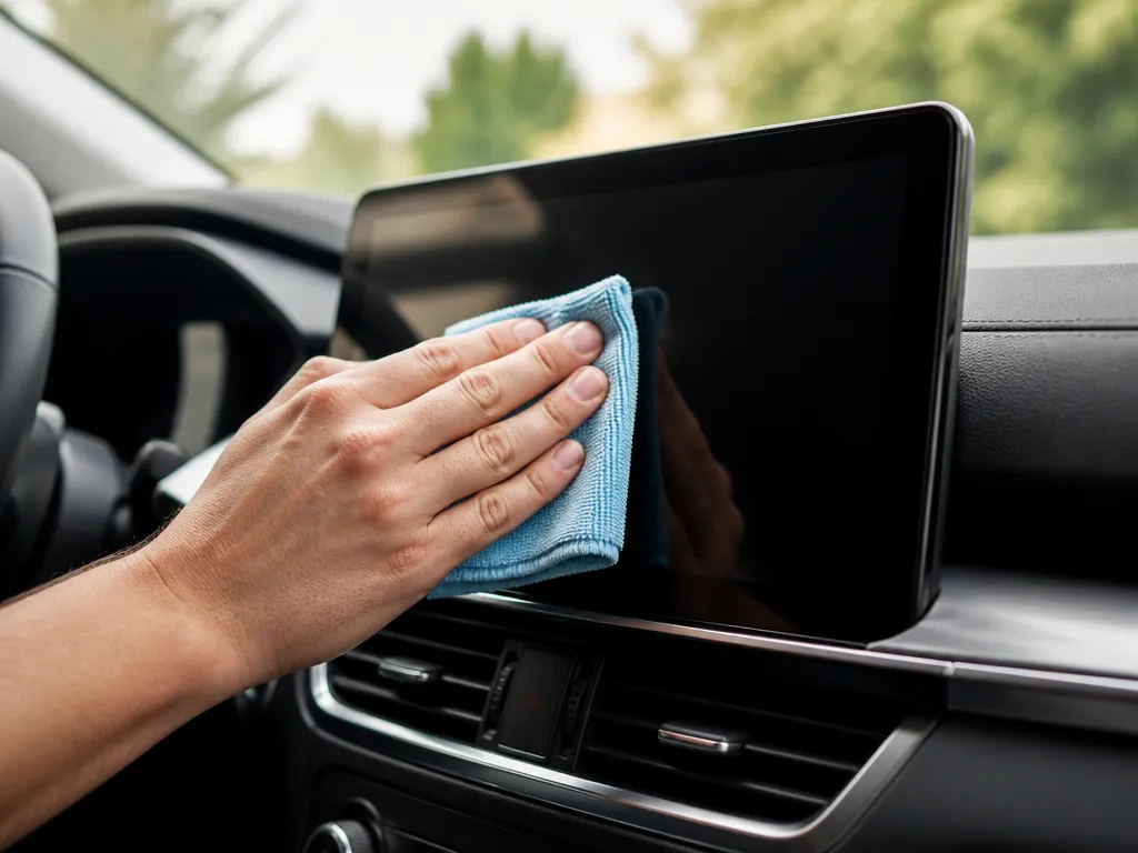 Test Area And Coating Caution - how to clean the infotainment screen